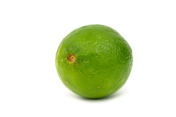 The fresh green lime fruit