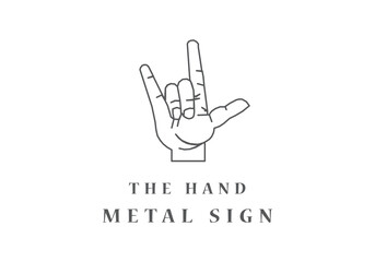 metal hand gesture sign icon illustration