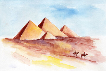 Obraz na płótnie Canvas pyramids in giza