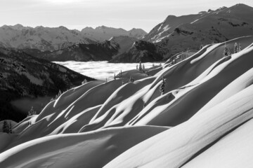 ピーターソン・ピーク付近から見たブラッコムスキー場