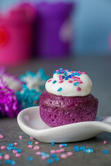 Mini cupcake with frosting