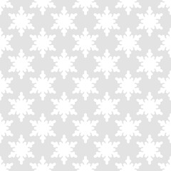 Seamless texture pattern with snowflakes gray white