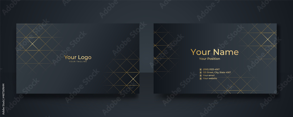 Poster modern business card - creative and clean business card template. luxury business card design templa