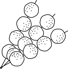 Meatballs Food outline vector icon. Outline vector icon