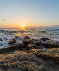 sunset over the sea