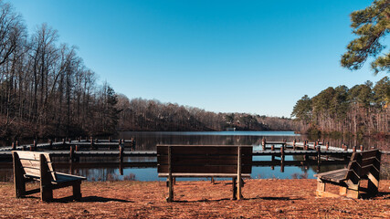 lake view at Georgia peach tree city