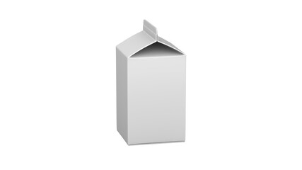 Milk box isolated on white background. 3D Illustration.