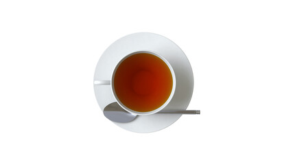 Teacup isolated on white background. 3d illustration.