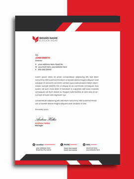 A4 Letterhead design Template with Vector