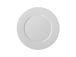 Empty plate isolated on white background. 3D Illustration.