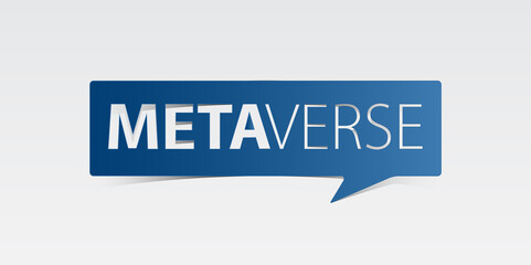 Metaverse banner isolated on white background. Technology Banner design template. Vector illustration