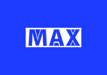 MAX letter logo and icon design template