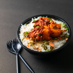 Rice Bowl  with vegetables and chicken