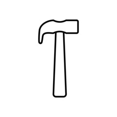 hammer icon, tool vector, carpentry illustration