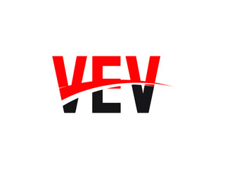VEV Letter Initial Logo Design Vector Illustration