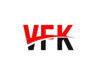 Fototapeta premium VFK Letter Initial Logo Design Vector Illustration