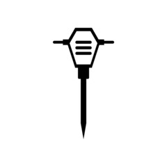 jack hammer icon, tool vector, work illustration