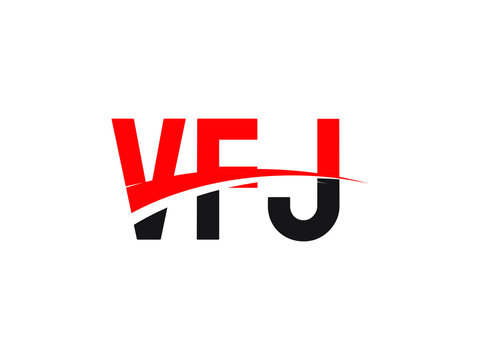 VFJ Letter Initial Logo Design Vector Illustration