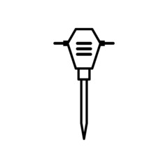jack hammer icon, tool vector, work illustration