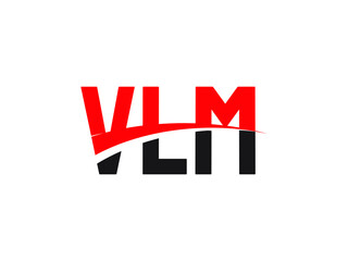 VLM Letter Initial Logo Design Vector Illustration