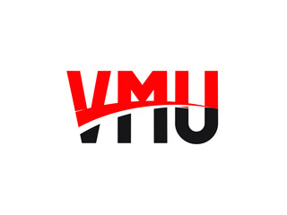 VMU Letter Initial Logo Design Vector Illustration