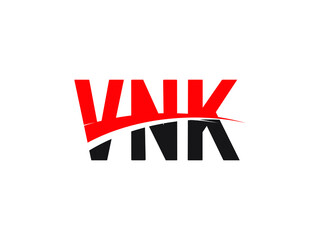 VNK Letter Initial Logo Design Vector Illustration