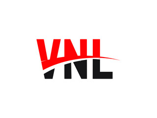 VNL Letter Initial Logo Design Vector Illustration