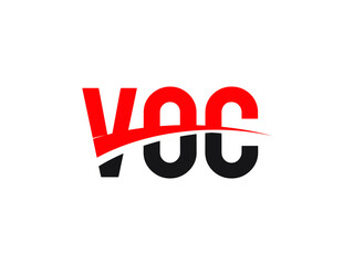 VOC Letter Initial Logo Design Vector Illustration