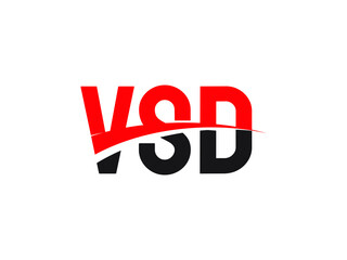 VSD Letter Initial Logo Design Vector Illustration