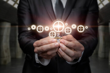 Concept of business management mechanisms the emergence of a idea.