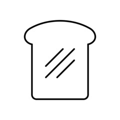 toast icon, bread vector, food illustration