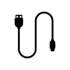 usb cable icon, cable vector, usb illustration
