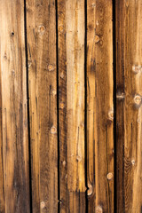 Wood texture of an old mining cabin portrait orientation