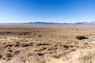 Desert landscape near Berlin ghost town in Nevada