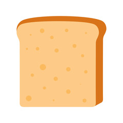 Delicious toast bread icon. White toast bread slice for sandwich isolated on white background.