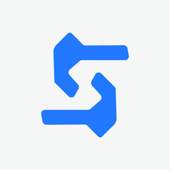 Abstract letter S logo design template with modern, unique and bold styles. abstract mark logo of letter S 