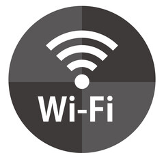 Stylish round Wi-Fi icon. Wireless | Internet Connection | Signal Icon | Variations