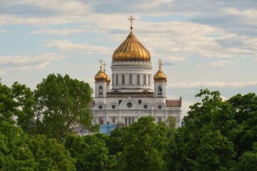 Fototapeta na wymiar Catedral de Cristo Salvador de Moscú