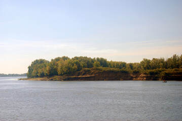 Russian nature. The Volga river panorama.