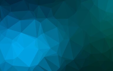 Light BLUE vector shining hexagonal background.