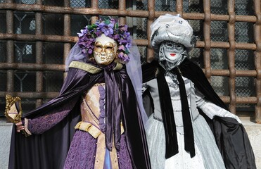 Fototapeta na wymiar masque au carnaval de Venise Italie 