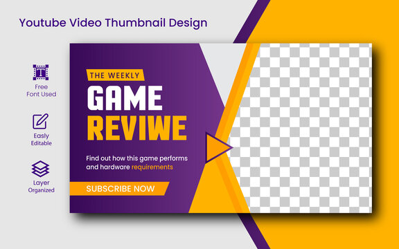 Game Review Best YouTube Thumbnail Design And Web Banner Template Premium