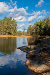 Obraz premium View of The Lake Stortrasket, Vasterby Outdoor Recreation Area, Raseborg, Finland