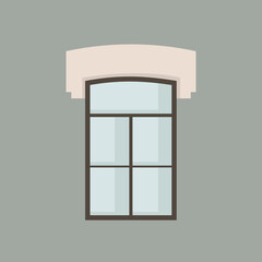 Arch window vector illustration. Minimalism style