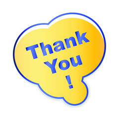 Thank you gold speech bubble isolated on white. Instagram Stories Thank You Hour Sticker, Icon and Button