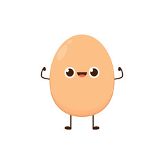Egg character design. egg vector on white background.
