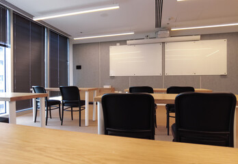 Fototapeta na wymiar Modern classroom with minimal design