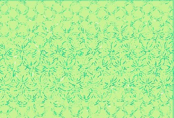 Light green, yellow vector background with bubbles.