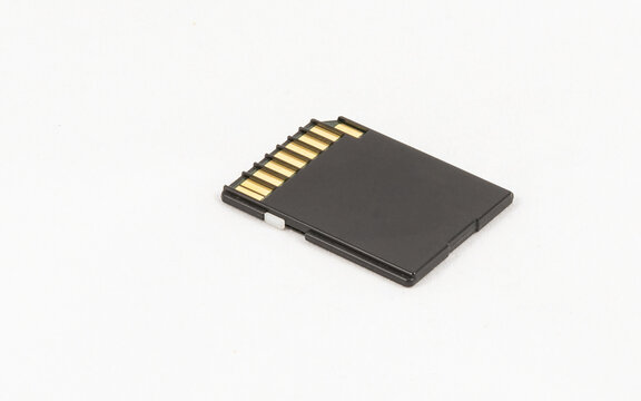 Black unbranded memory SD card