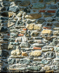 detail of an ancient stone wall